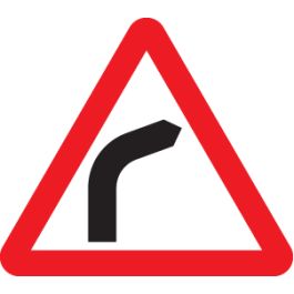 Right Bend Ahead Reflective Traffic Signs Mm Triangle Mm