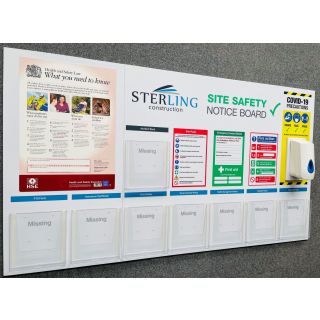 Construction Safety Notice Boards with Daily Hazards Section ...