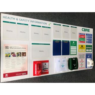 Construction Notice Board with Detailed Site Rules & Safety Checklist