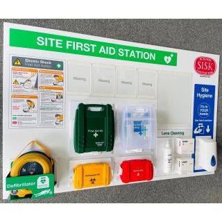 Fully Stocked Branded First Aid Station with Fire Blanket | Safetybuyer.com