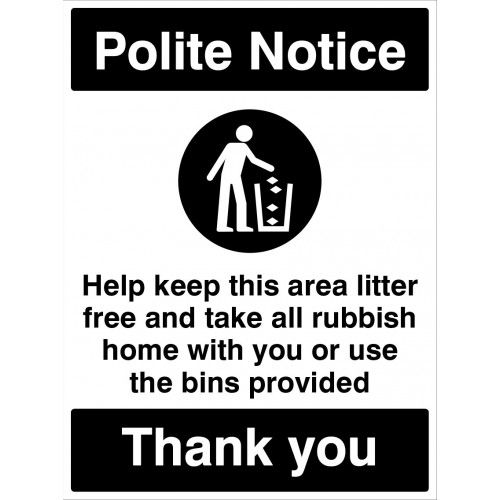 Help Keep This Area Litter Free Signs SafetyBuyer