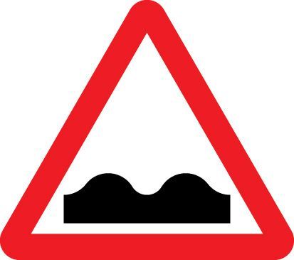 Uneven Road Signs | 400mm x 400mm | Rigid Plastic