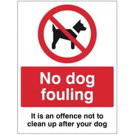 No Dog Fouling - Offence Not To Clean Up Signs - Safetybuyer