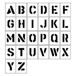 Stencil Kit Letters A-Z - 26pc Kit | SafetyBuyer.com