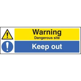 Warning dangerous site keep out safety signs | Self Adhesive Vinyl ...