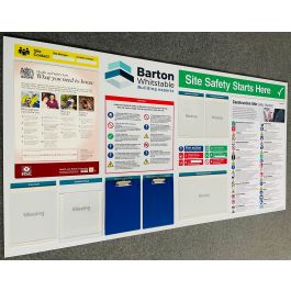 Construction Notice Board with Detailed Site Rules & Safety Checklist