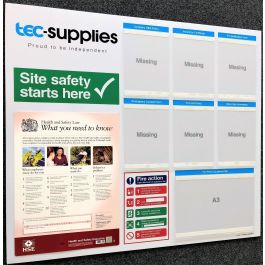 Basic CDM Site Boards with F10 Notification & HSE Law Poster ...