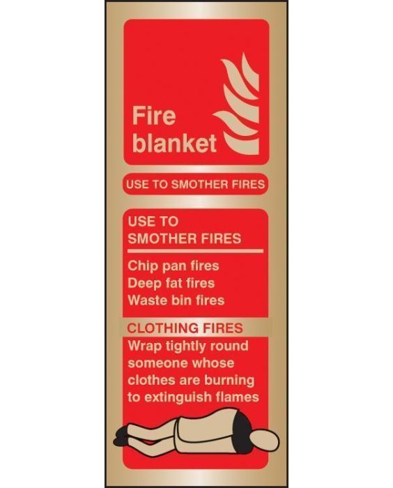 Fire Blanket Located Here Sign With Symbol NHE-13832